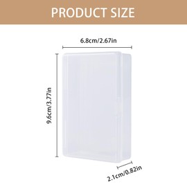 Playing Deck Card Cases, 8PCS Empty Playing Card Box Holder Storage Case, Trading Card Storage Box Organizer Snap Closed, Playing Card Storage Box for Gaming Cards Bank Business Card (transparent)