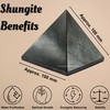 Shungite Pyramid Crystal Healing Shungite Stones - 100mm Shungite Crystal