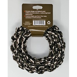 GLS Jumbo Braided Camo Rope Dog Toy, Heavy Duty Rope Chew Toy, Pull Ring Design
