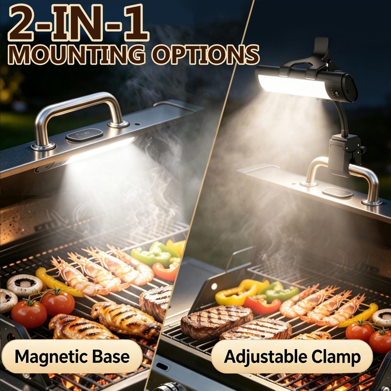Hadrsion BBQ Grill Light, Magnetic Rechargeable Light for Outdoor Grill