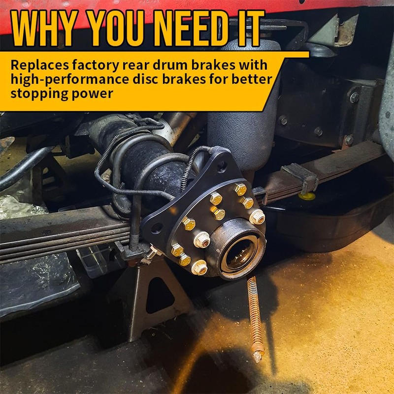 AUTOVIC Rear Disc Brake Conversion Brackets for 1988-1992 Honda Civic