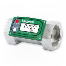 1.5" Digital Turbine Fuel Flow Meter, 10.5–74 GPM Inline NPT Flowmeter with LCD Display,for Diesel,Gasoline,Kerosene, Water and Other Liquids –Supports Gallon, L, QTS, PTS, m³ (1.5")