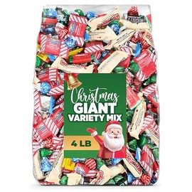 Christmas Chocolate Candy Mix Bulk Bag 4LB – Assorted Individually Wrapped Holiday Chocolates – Festive Christmas Colors – Stocking Stuffer Candy, Holiday Party Favors, Gift Bags & Candy Bowls