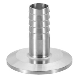 PATIKIL 1.5in Tri Clamps to 5/8in Hose Barbed Adapter, 2pcs Sanitary Tri Clamps Hose Barb Fitting 304 Stainless Steel Pipe for Brewery Winery Food Processing Equipment
