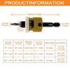 HEYOUTH Countersunk Drill Bit Wood, 3 Pieces, Drill Countersink with