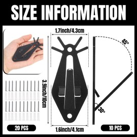 Wonderjune 10 Pcs European Mount Skull Hanger Deer Skull Hangers Deer Mount Hanger with Easy Installation Kits for Wall Display Hanging Mounting Deer Pronghorn Bear Head, Antler Style