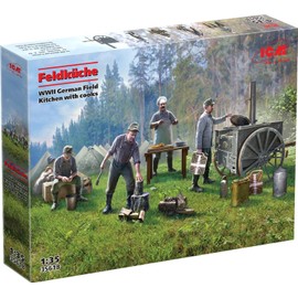 ICM 1/35 WW2 German Field Kitchen w/Cock Plastic Model 35618 (Military Vehicle)