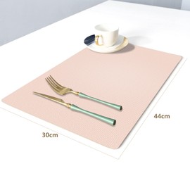 Placemats, Leather Placemats Set of 6, Heat Resistant Table Mats, Non-Slip Stain Resistant Kitchen Table Place Mats, PU Dining Place Mats for Indoor & Outdoor, Waterproof Wipeable Coffee