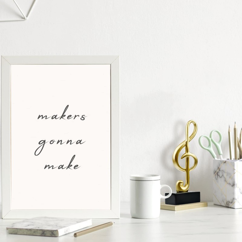 Bakiauli Musical Notes Statues, Small Musical Notes Decorative Desk Ornaments