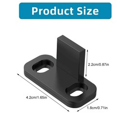 Sliding Door Guide, Adjustable Sliding Door Guide Rail, Adjustable Floor Roller Guide, Sliding Door Floor Guide Clip, Floor Rail with Screws and Expansion Tube, 4 Pieces, 4.2 x 1.8 x 2.2 cm Tokaneit