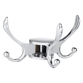 Ovlist Heavy Duty Swivel Coat Hook Space Saving Towel Rope Hook Wall Mount Triple Swing Arms for RV Bathroom Kitchen Garage,Polished Chrome