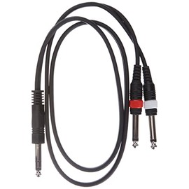Adam Hall 3 Star Series 1m 6.3mm Jack Stereo to 2x 6.3 Jack Mono Audio Cable