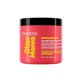 Matrix Glow Mania Glazing Queen Super Brillo Mascarilla 500ml | Para proteger el color del cabello | Para Brillo y Resplandor | Ácido Glicólico y Acei