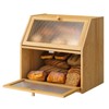STDDRE Bread Box for Kitchen Countertop Bin Double Layer Bread