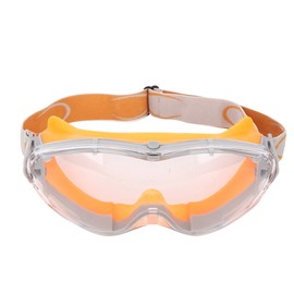PC Anti Impact Anti Fog Chemistry Goggles Wear Resistant Windproof Industrial Protection Galsses(Orange )