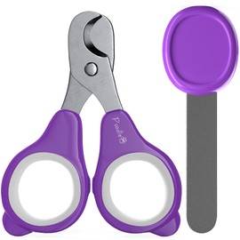 POODLIE Pet Nail Clippers - 2 Pc Dog Nail Trimmers/Cat Nail Trimmers & Dog Nail File Set - Professional Grooming Tools - Cat Nail Clipper/Dog Nail Clipper & Cat Nail File for Small Breeds