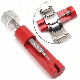 Watch Link Removal Tool, Strap Adjustment & Link Removal, Opening Tool, Watch Sizing Kit, Case Opener, Watch Strap Link Pin Remover, Spring Bars, Watch Bracelet Adjustment (Red)