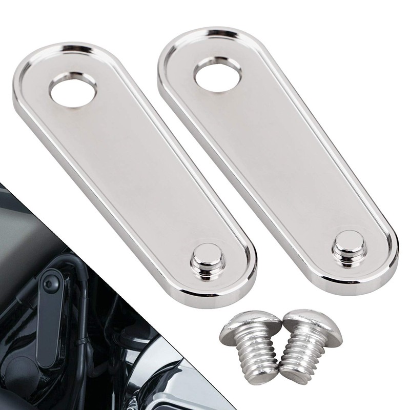 XMMT Chrome Motorcycle Rear Passenger Floorboard Foot Peg Frame Plates