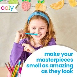 Ooly Fruit Scented Colored Pencils Yummy Yummy Set of 12, Drawing & Smelly Coloring Pencils for Kids and Adults, Colorful School Supplies for Arts and Crafts, Great for Adult Coloring Book