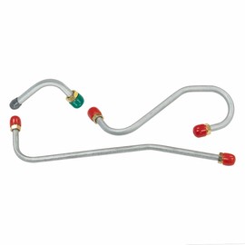 Inline Tube Compatible with 1966 Pontiac GTO/Tempest/LeMans Tri-Power HO RA w/Hood Pan-Steel 3/8", 5/16" Engine Lines 3pc, Aluminum