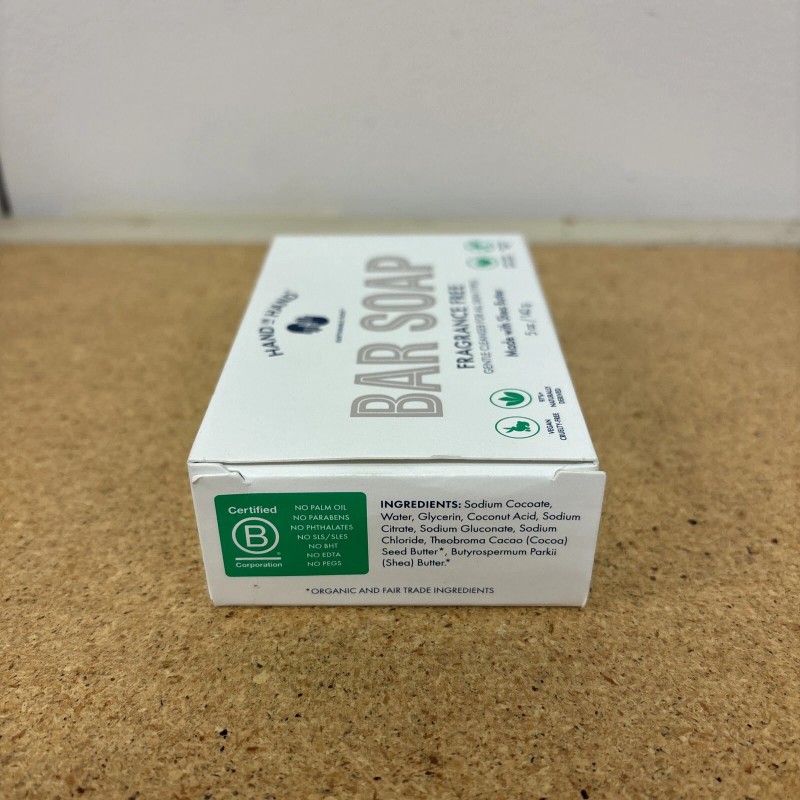 Hand In Hand Bar Soap Fragrance Free 5 Oz