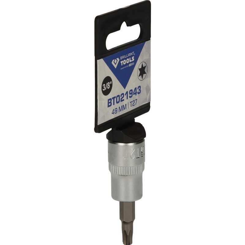 BRILLIANT TOOLS BT021943 3/8 Inch Torx Bit Socket, T27 [Powered