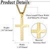 Cupimatch American Flag Cross Necklace Philippians 4:13 Bible Verse Pendant