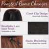 BARSDAR Medium Auburn Wavy Drawstring Ponytail Extensions, 20 Inch Drawstring
