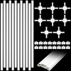 Maasechs 12 Pcs 24" Plastic Window Grille Inserts White Window