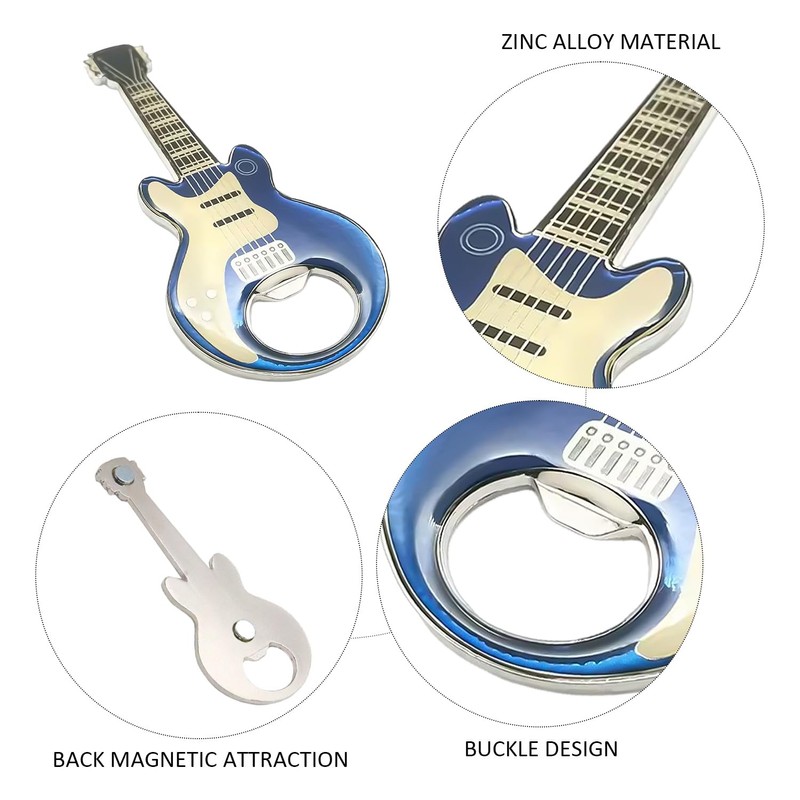 1 Piece Guitar Shape Bottle Opener, Magnetic Bottle Opener, Creative