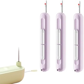 2 in 1 Automatic Needle Threaders Seam Ripper - Ideal Gifts for Sewing Enthusiasts and Crafters Seeking Efficiency and Convenience (3PCS-Purple)