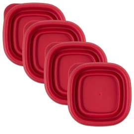 Replacement Lids for Rubbermaid Food Storage Containers - Fits 1/2-Cup Size, BPA-Free and Durable (4-Pack)