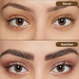 Eyebrow Pencil, Waterproof, 2-in-1 Dual-Ended Microblading Eyebrow Pencil, 3D Eyebrow Pencil with 4 Fork Tips, Can Easily Create Natural Eyebrow Colour (Dark Brown)