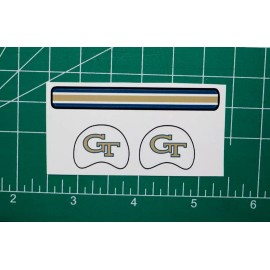 GT Georgia Tech Yellow Jackets Miniature Football Gumball Helmets *DIECUT DECALS