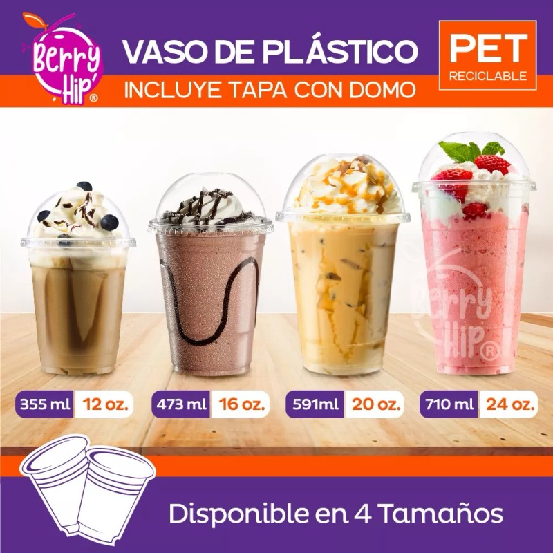 Desechables 500 Vasos Desechables De Plástico Con Tapa Tipo Domo
