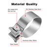 EVIL ENERGY 3 inch Exhaust Clamp,3" Narrow Band Muffler Clamp