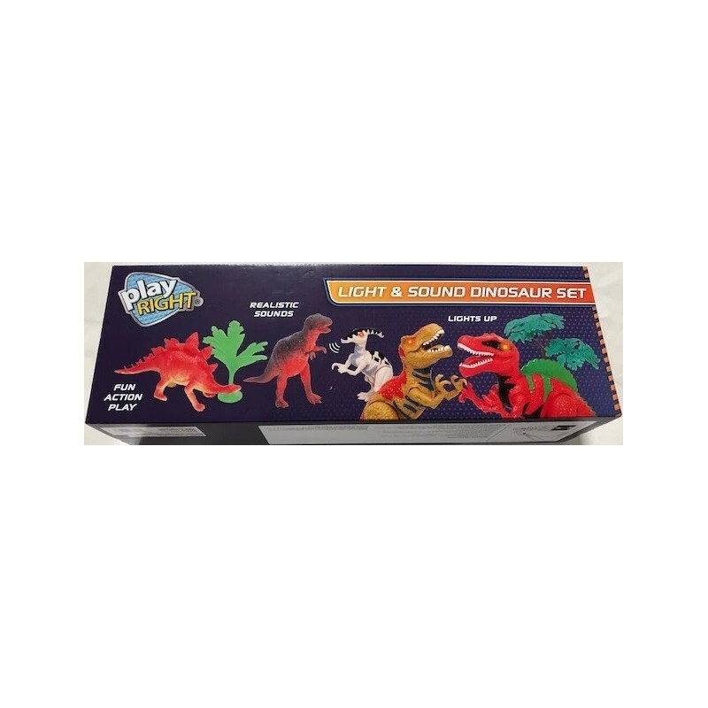 Playright Light & Sound Dinosaur 7 Count Set
