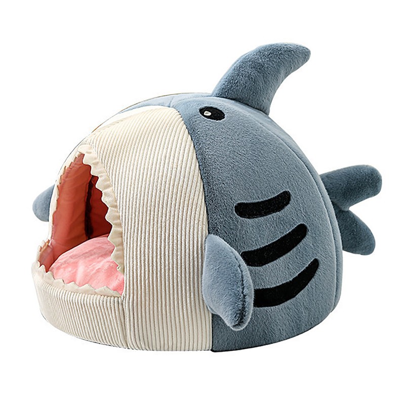Cat Cave Mat House Shark Shaped Warm Versatile Decorative Cozy