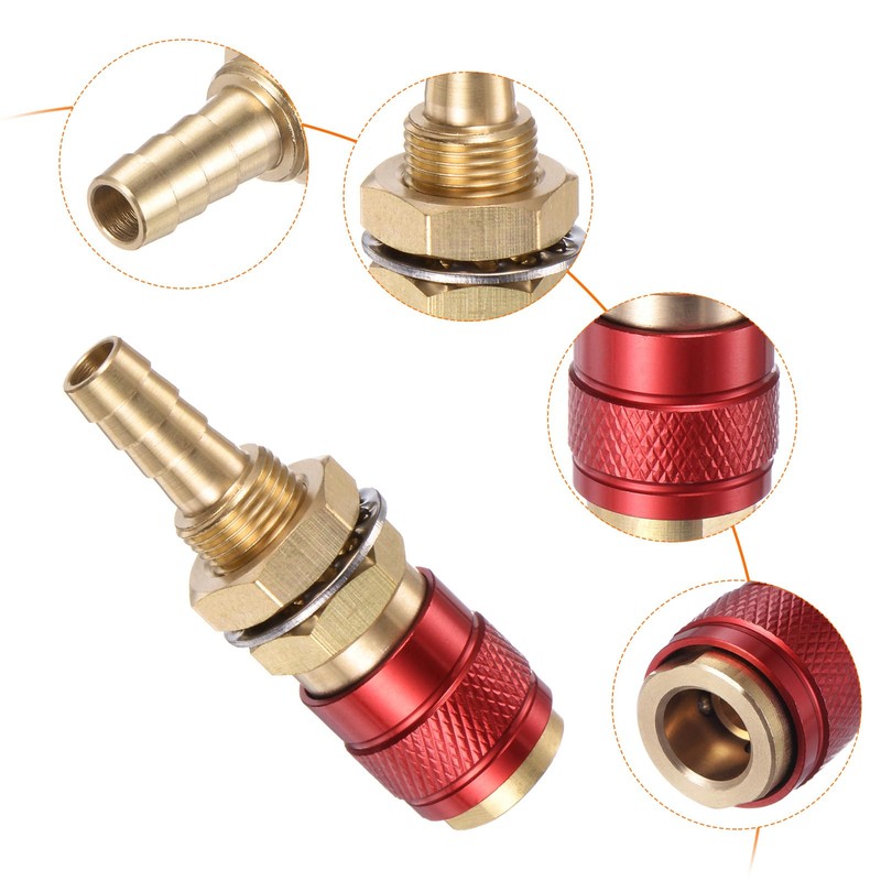 sourcing map 2pcs Gas & Water Quick Connector for Tube