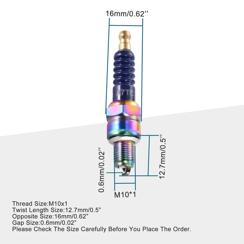 GOOFIT High Performance Motorcycle A7TC Spark Plug 50cc 70cc 90cc
