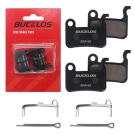 BUCKLOS Bike Disc Brake Pads - Bicycle Disk Brake Pads for Zoom/Shimano Deore XT XTR LX SLX Hone Alfine Saint for Ebike/Mountain Bike/Electric Bike/Road/Scooter(Metallic)
