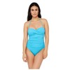 La Blanca Island Goddess Rouched Front Bandeau - Bañador de