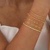 FFWTPY Pack of 5 Women's Bracelets, Adjustable Waterproof and Stackable