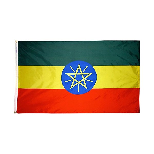 Ethiopia (Star) - 3' x 5' Nylon World Flag