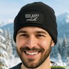 Huuraa Beanie Rodgau verliebt Geschenk Black Rodgau Geschenkidee
