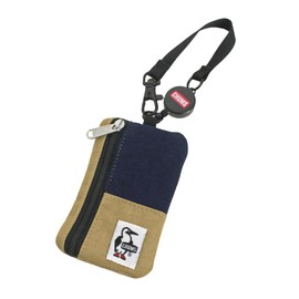 Chums Other Commuter Pass Case Sweat Nylon, N016: Navy/Beige