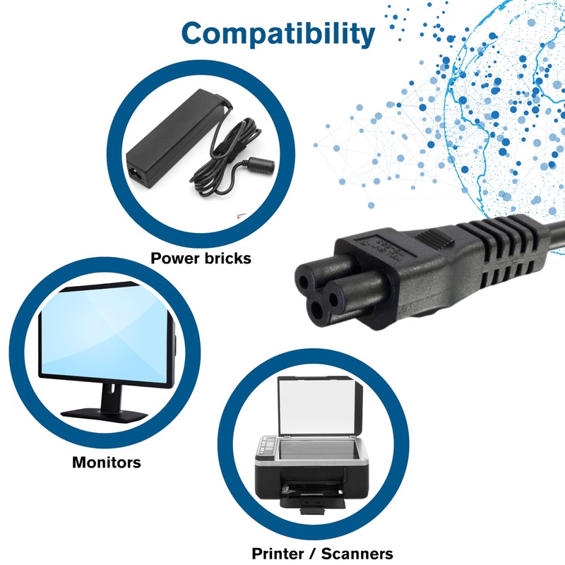 C2G 2 Metre C5 Laptop Power Cable (IEC60320C5 to BS1363)