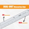 8 Inch Aluminum Non Slip Rulers for Drawing, Set of
