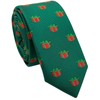 Retreez Christmas Graphic Woven Microfiber Skinny Tie - Green