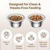 300 Pack Disposable Cat Bowl Liners with 2 Stainless Steel